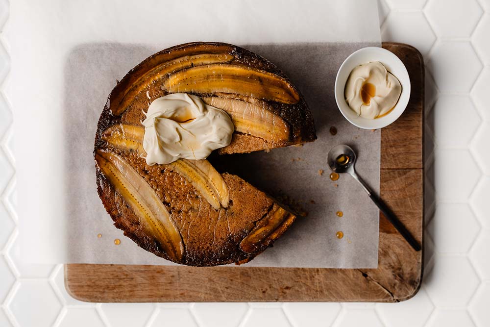 CARAMELISED BANANA CAKE