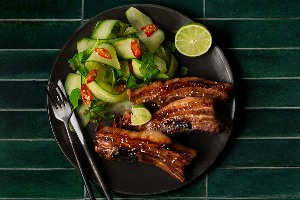 STICKY ASIAN PORK RIBS
