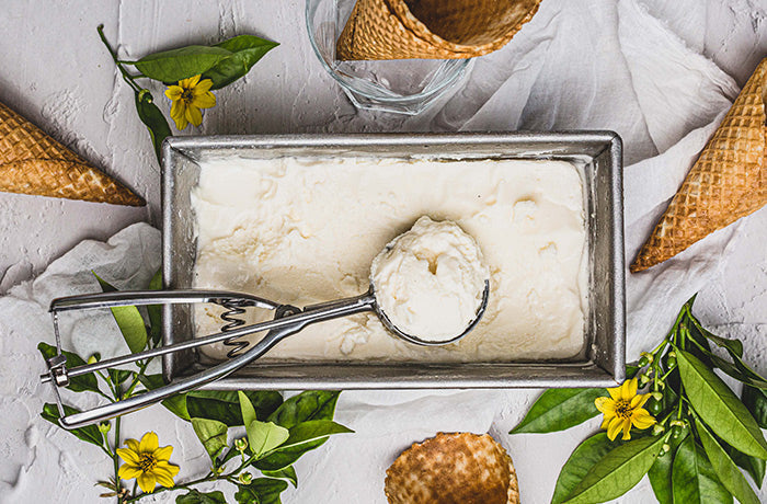 LEMON CURD AND GOAT MILK GELATO