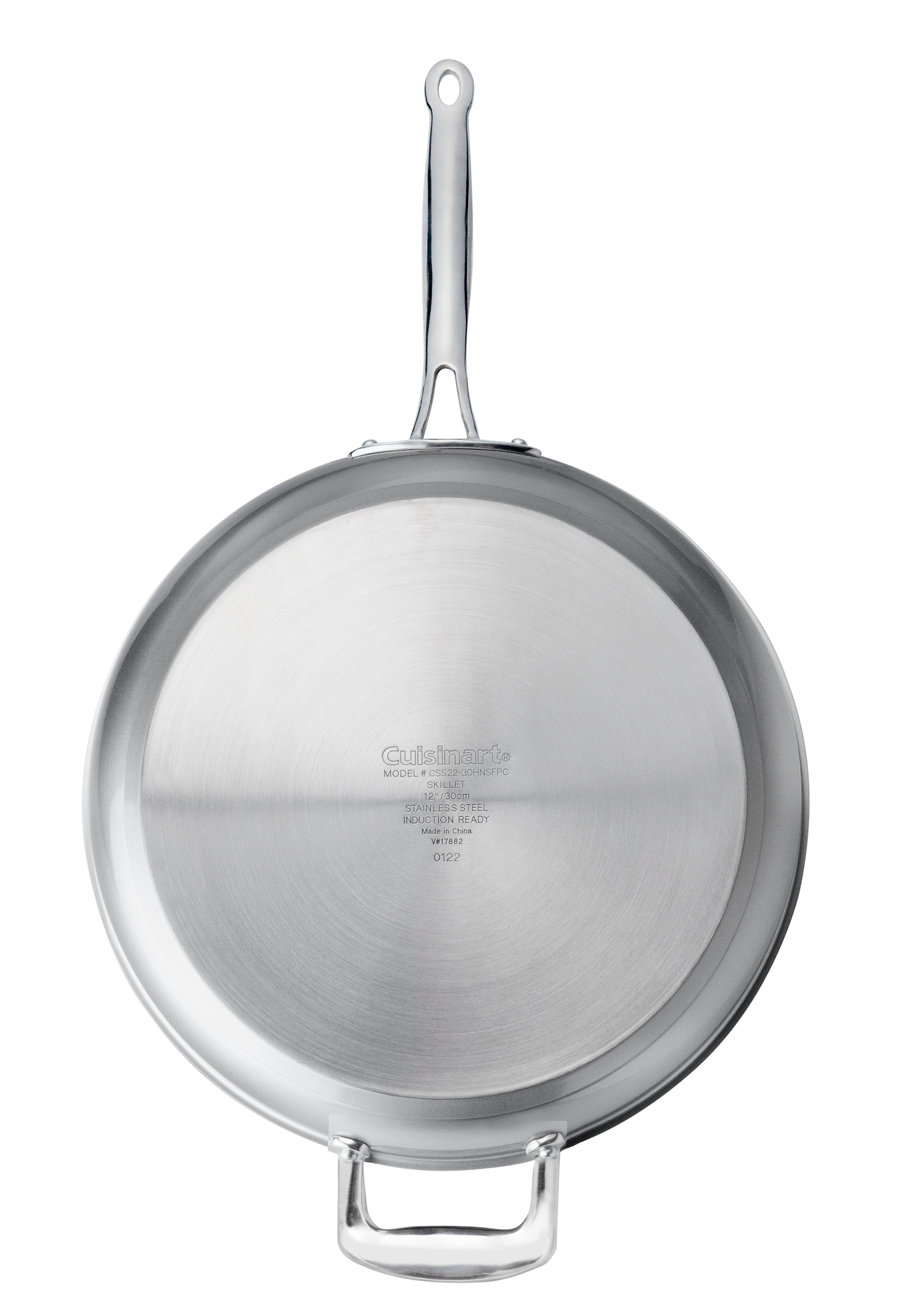 CSS22-30HNSFPC - 12" NONSTICK SKILLET WITH HELPER - FROSTED PEARL