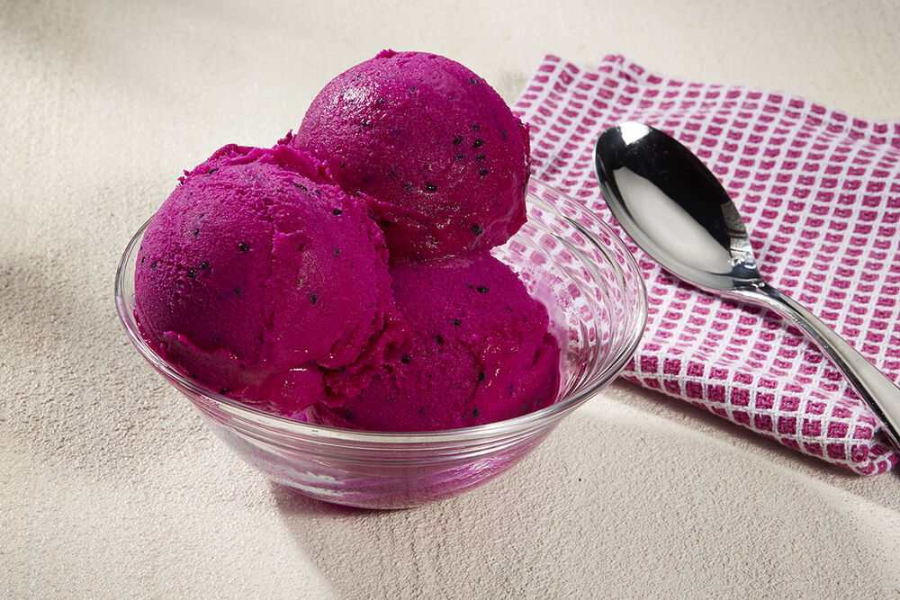 STRAWBERRY-DRAGON FRUIT SORBET