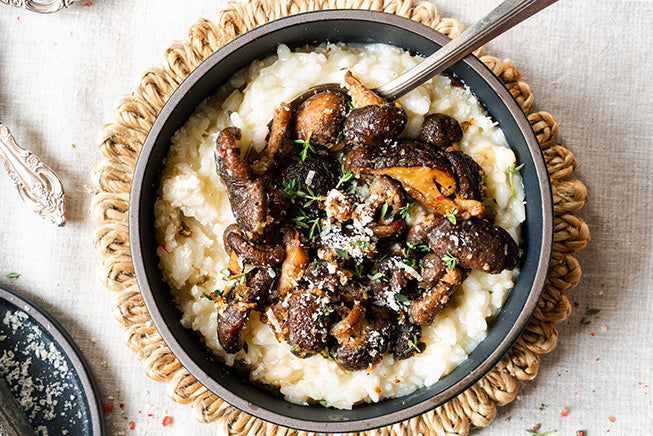 CHICKEN, LEEK & MUSHROOM RISOTTO