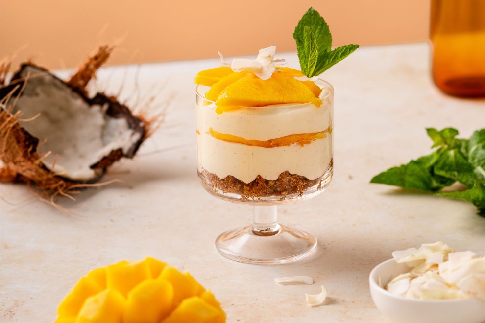 MANGO COCONUT CHEESECAKE