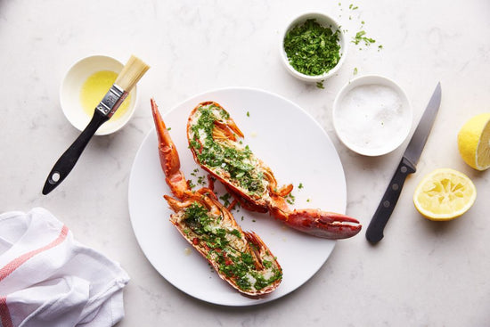 GRILLED LOBSTER WITH GARLIC-PARSLEY BUTTER
