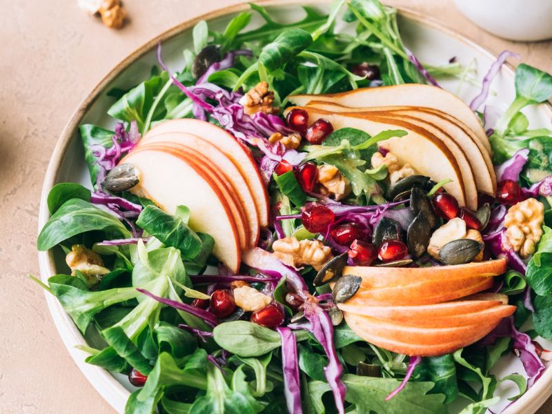 APPLE PEAR & POMEGRANATE SALAD