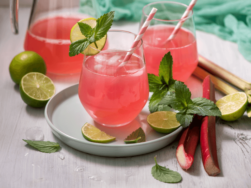 RHUBARB LIME SUMMER COOLER