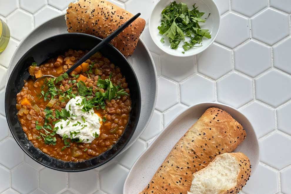 SPICED LENTIL & VEGETABLE SOUP