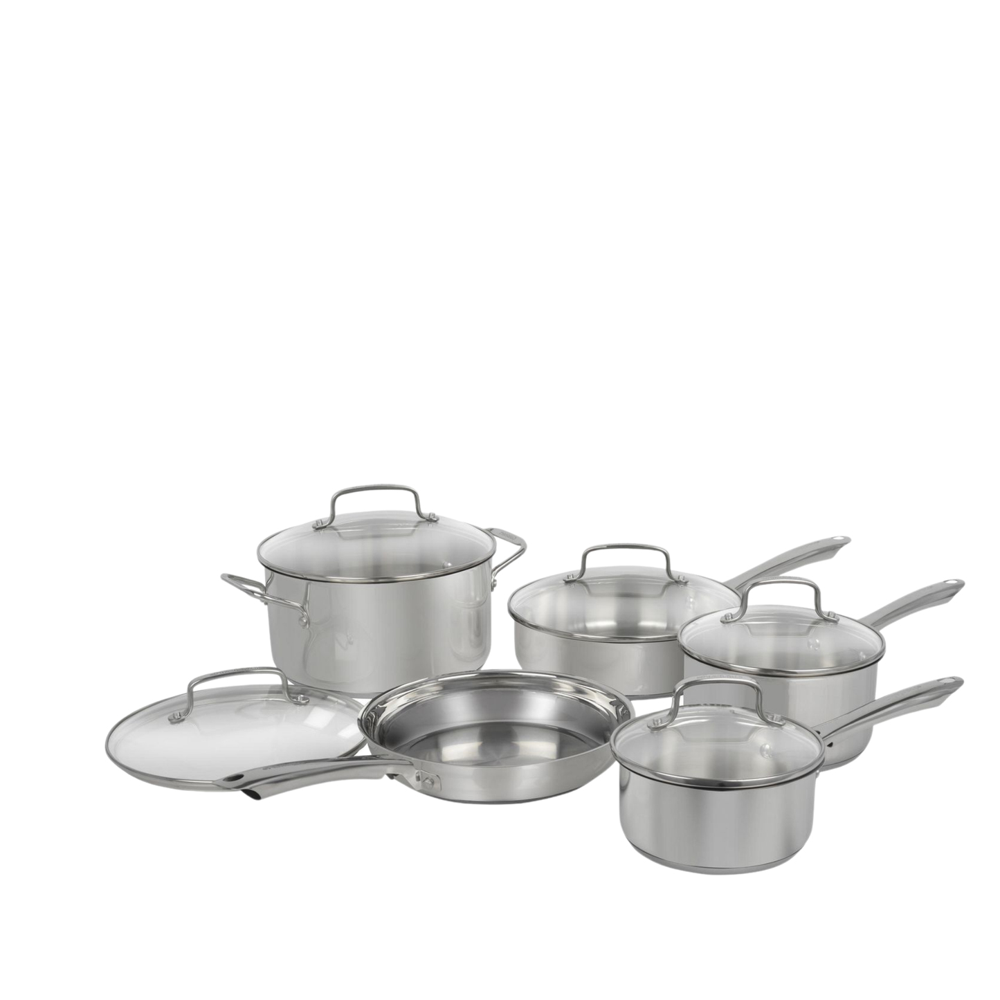 7HG-10EC -10PIECE STAINLESS STEEL COOKWARE SET