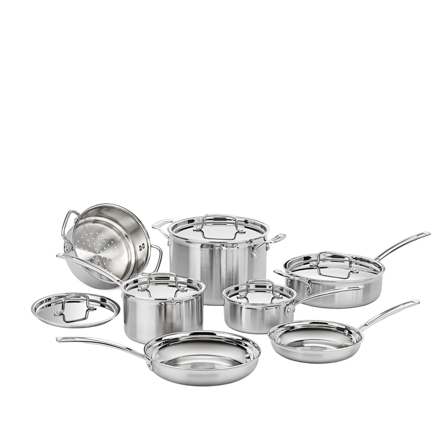 MCPS-12N -12PIECE MULTICLAD PRO TRIPLE PLY STAINLESS  COOKWARE