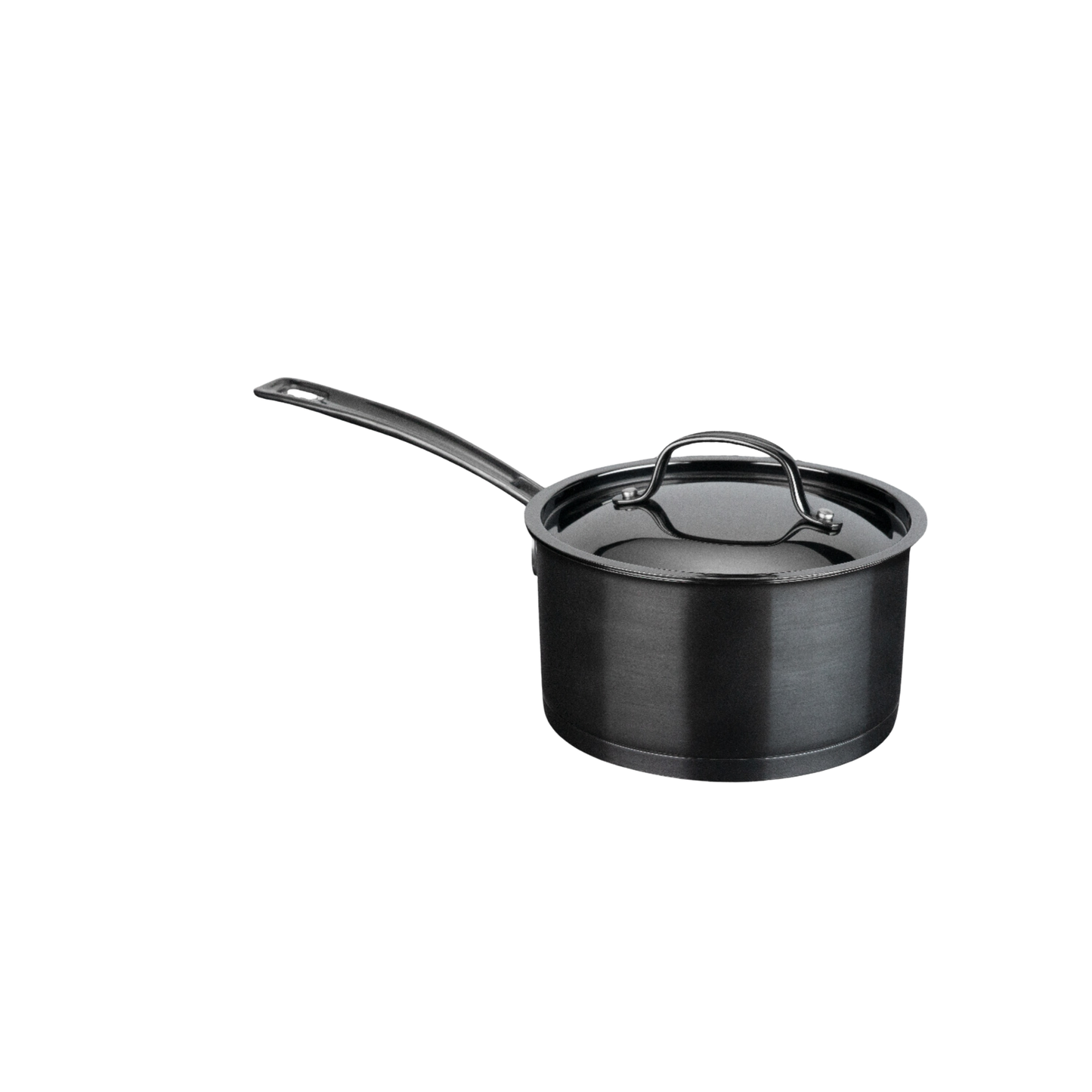 MSS195-18C  - 2.5 QUART BLACK MICA SHINE STAINLESS STEEL SAUCEPAN