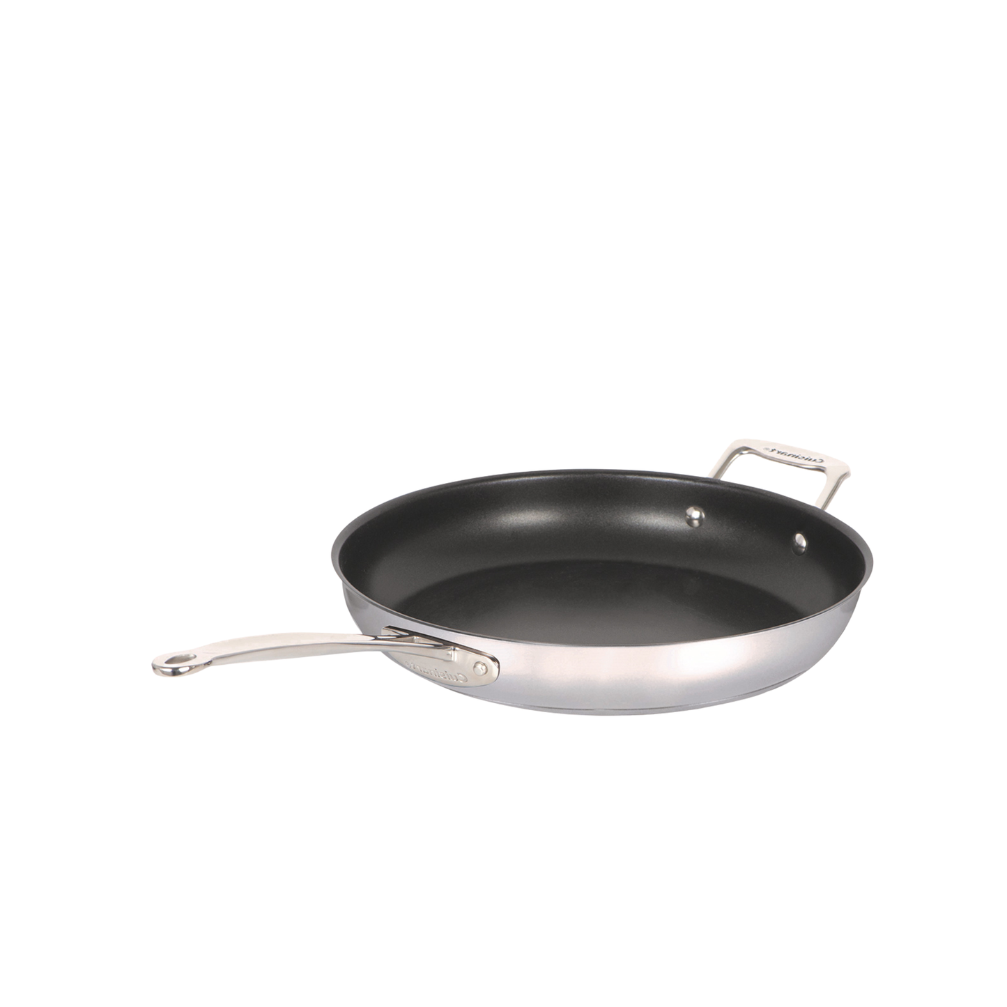 CSS22-30HNSFPC - 12" NONSTICK SKILLET WITH HELPER - FROSTED PEARL