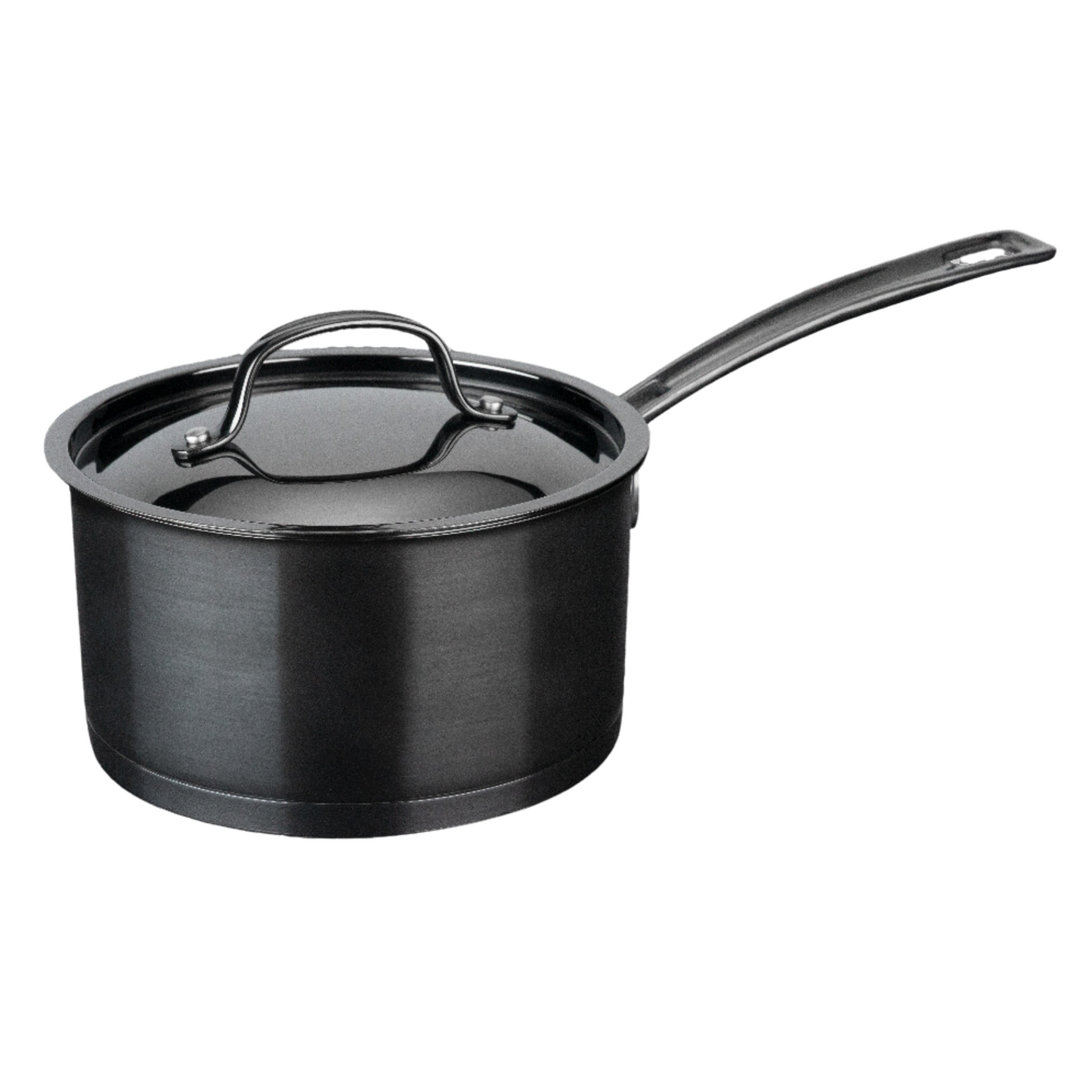 MSS195-18C  - 2.5 QUART BLACK MICA SHINE STAINLESS STEEL SAUCEPAN