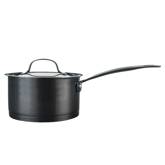 MSS195-18C  - 2.5 QUART BLACK MICA SHINE STAINLESS STEEL SAUCEPAN