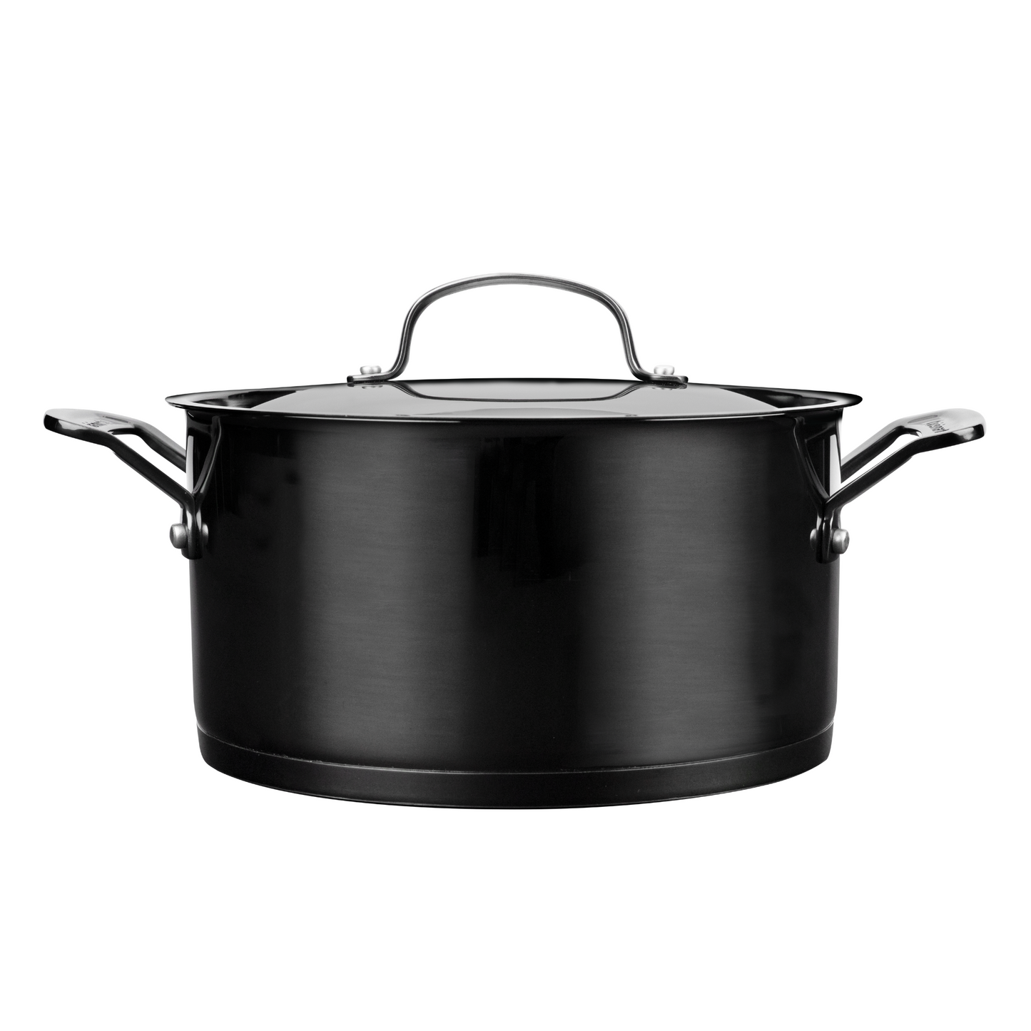 MSS66-24C -  6-QUART MICA SHINE BLACK STAINLESS STEEL COVERED STOCKPOT