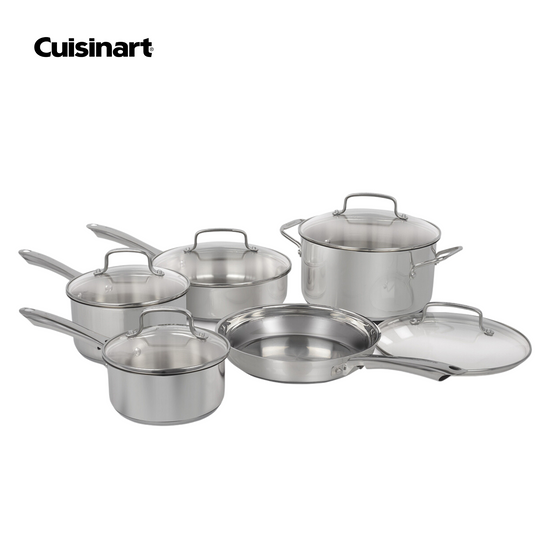 7HG-10EC -10PIECE STAINLESS STEEL COOKWARE SET