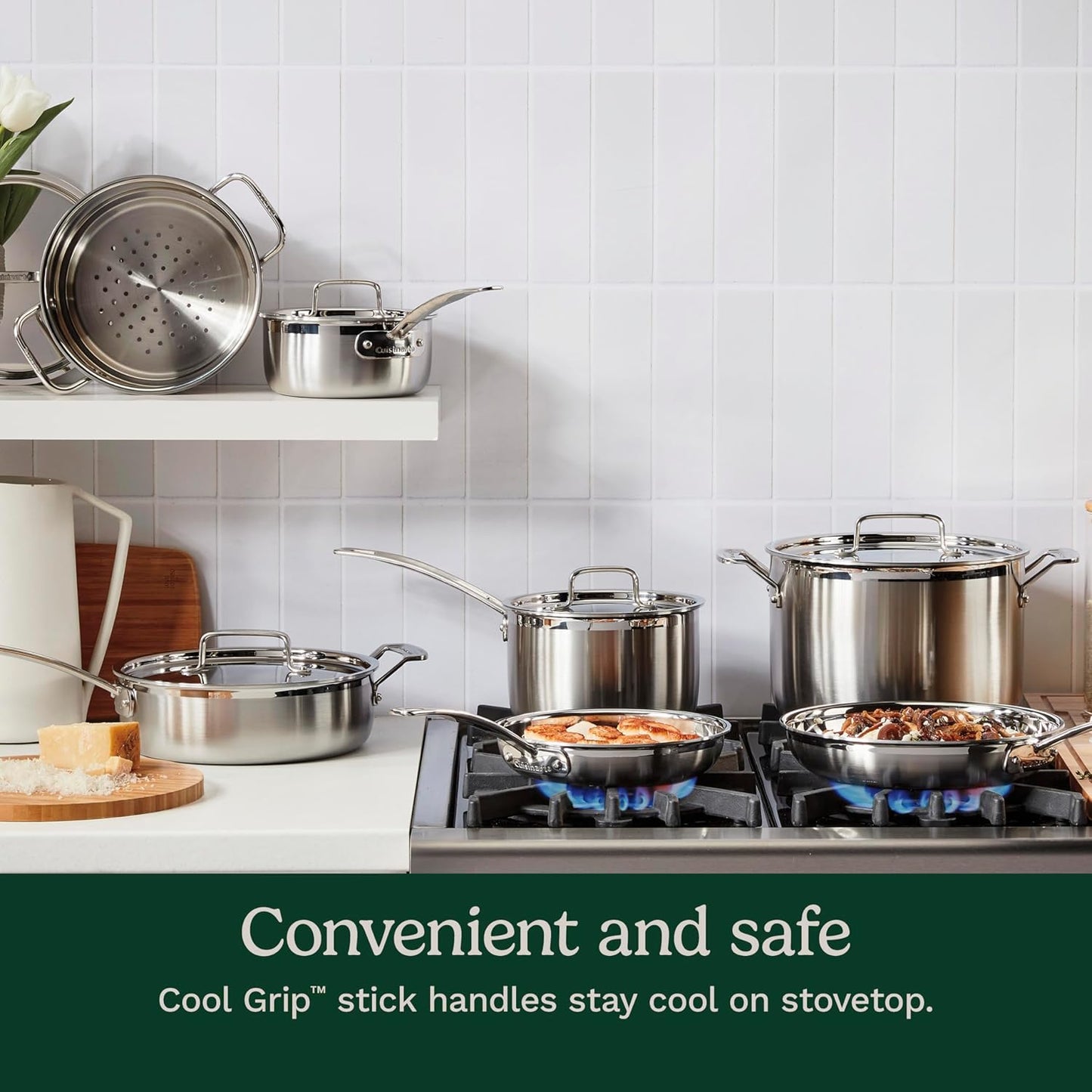 MCPS-12N -12PIECE MULTICLAD PRO TRIPLE PLY STAINLESS  COOKWARE