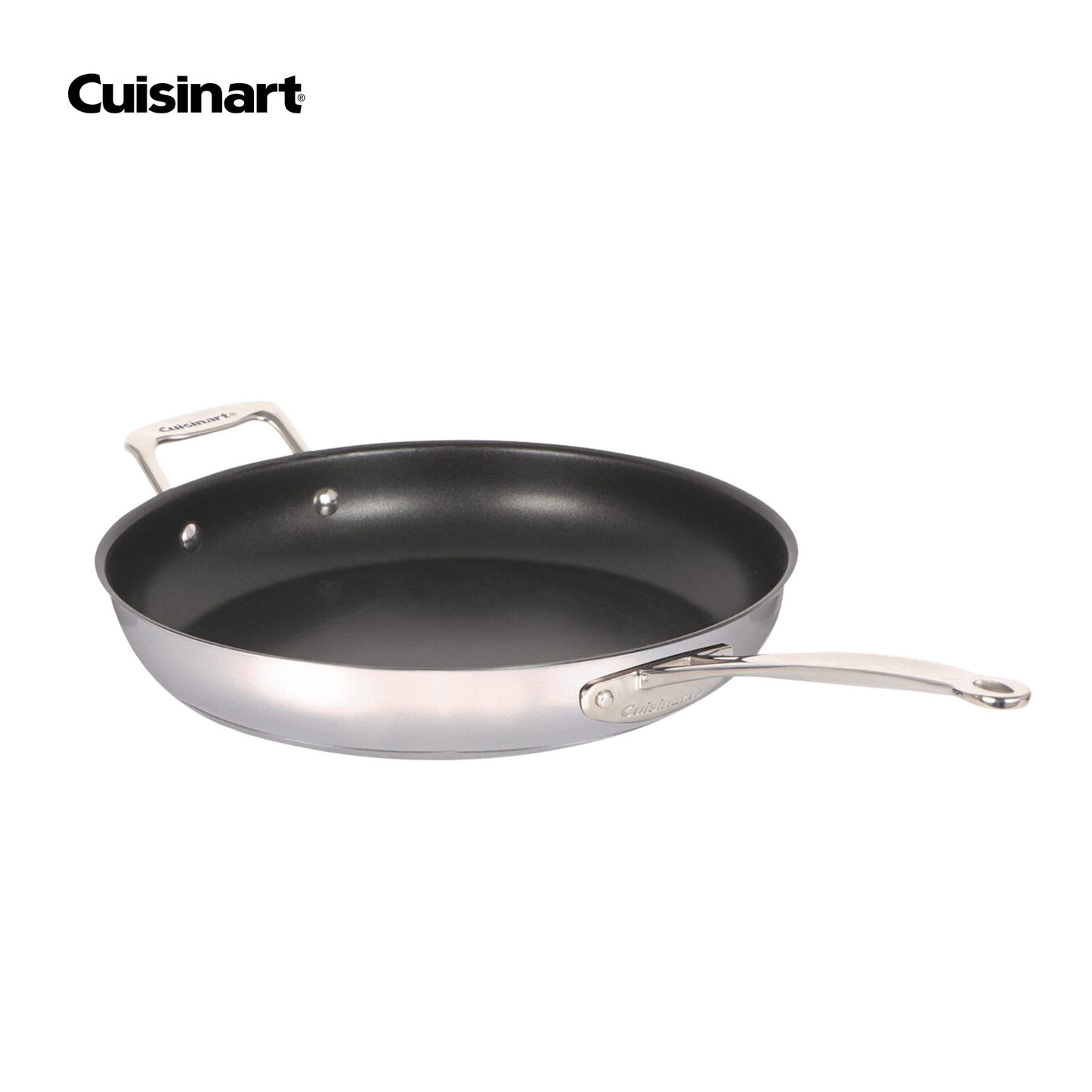 CSS22-30HNSFPC - 12" NONSTICK SKILLET WITH HELPER - FROSTED PEARL