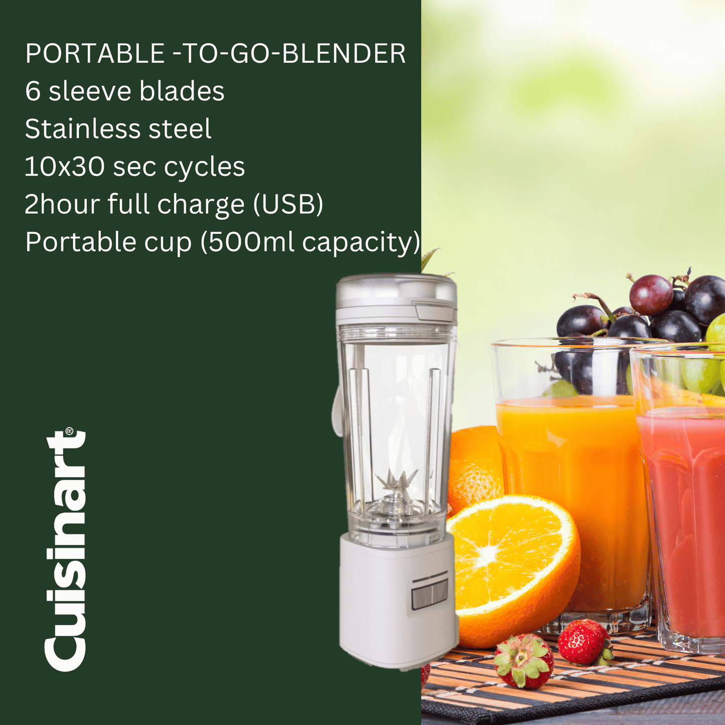 PBL100U Blast & Go Portable Blender